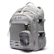 Rmain Poly 600D運動大後背包+化妝包, GR + WH