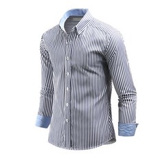 DAKUANG 男款條紋長袖襯衫 C02D14_st1855