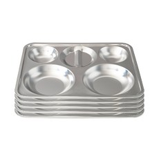 24種不銹鋼4杯半月盤, 單色, 5入