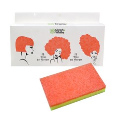 Clean & White 無刮痕柳橙菜瓜布, 20入, 1個