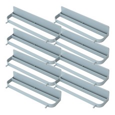 Block Mart 簡約室內拖鞋收納架, 淺灰色, 8個