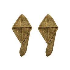 aryko 竹炭纖維乾髮巾, 黃色的, 2個