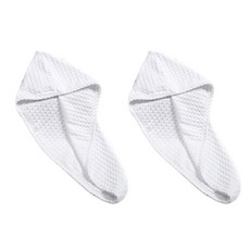 아리코 와플 드라이 헤어타월, 화이트, 2개