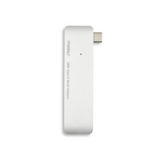 무아스 C타입 USB허브 A2 USB 3포트 + SD + micro SD, GN21A, 실버, 1개