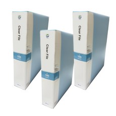 Youngoh 索引透明文件夾 A4 100張, 天藍色, 3個