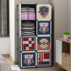 가팡 북유럽 빈티지 틈새 옷장 F, 블랙