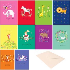 童話世界明信片 10種*5入+信封 50入, 混色, 1套