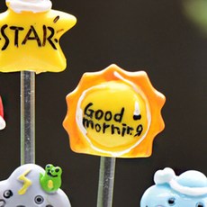 公仔多肉植物園藝花園插牌 10入, 早安