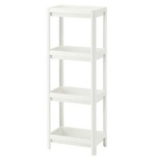 宜家浴室 4 層擱板 VESKEN, 白色的, 1個