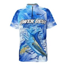 Deuce Fishing拉鍊式短袖釣魚服 QDT-517, 混色
