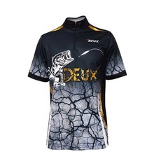 DEUCE FISHING 拉鍊短袖釣魚服 QDT-515, 混合色