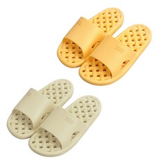 Block Mart 浴室PVC排水拖鞋 隨機出貨, 2個