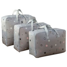 棉被收納袋 XL號+L號+M號, 灰色, 1組