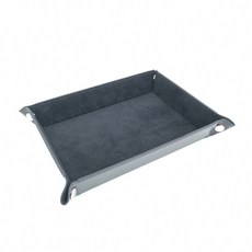 Kong K Items 皮革長方形可折疊多用途托盤, 黑色, 1個