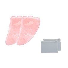 按摩刮痧板+收納包, 1套, 玫瑰石英款