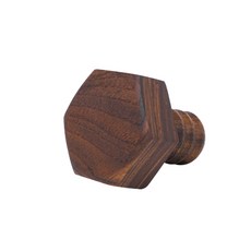 더플로우컴퍼니 원목 볼트 인테리어 육각 벽 후크 6 x 5.5 cm, 검은호두, 1개
