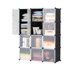 輕質塑料預製衣櫃黑色, 1組