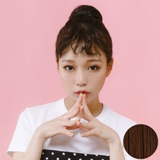 픽앤웨어 당고 올림머리 부분 가발, 투톤 브라운, 1개
