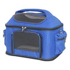 Mipure寵物外出亞麻托特包, 藍色