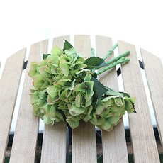 다우에프앤지 조화 큐티 수국가지 5p, 그린