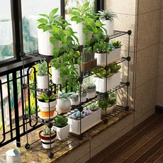 가팡 베란다 틈새 화분장, 블랙 V