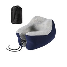 콩 K Items U자 메모리폼 목베개 + 파우치, 네이비