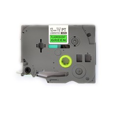 모든잉크샵 브라더 12mm TZe-D31 호환 라벨카트리지, 형광녹색바탕 + 검정글자