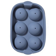 Kitchen Factory 6格矽膠圓球製冰盒, 深藍色, 1組