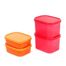 Tupperware MM 迷你 4 人冰箱收納盒套組 873, 1套