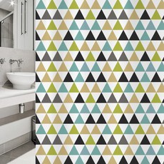 北歐風格浴簾 sc06 L號 1800*1880mm+不鏽鋼掛鉤 12入, 1套