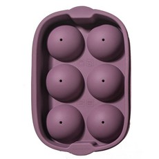 키친팩토리 파스텔 실리콘 원형 얼음틀 6구, 버건디핑크, 1개