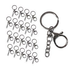 鑰匙圈 鑰匙扣, 20個, 槍黑色