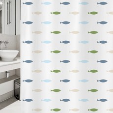 北歐風格浴簾 sc23 1800*1880mm+不鏽鋼掛鉤 12入, 1套