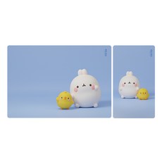 몰랑 데스크매트 + 마우스패드 세트, 스카이