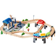 roomnhome Coa Core 木製火車玩具警察 90p, 混色