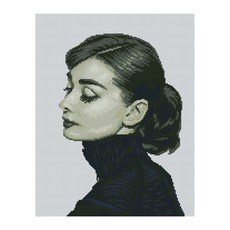 iLovePainting 人物 DIY 鑽石畫 40 x 50 cm, 奧黛麗赫本, 1套