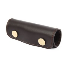 브랜드얀 감성 가죽 손잡이 커버 스티치, 다크쵸코, 1개