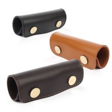 brand yarn 皮革手柄套 3入組, 棕色，黑巧克力，黑色, 1套