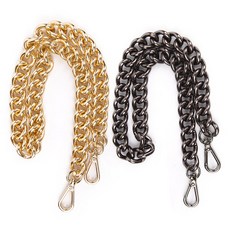 brand yarn 鋁鍊錶帶 2 件套, 金、黑鎳, 1套