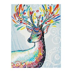 iLovePainting 動物 DIY 鑽石畫 40 x 50 cm, 彩虹鹿3, 1套