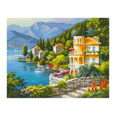 iLovePainting 風景 DIY 鑽石畫 50 x 40 cm, 索倫托的午後, 1套