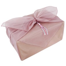 happytool 典雅薴麻傳統單層包袱巾 L, 煙燻粉, 1個