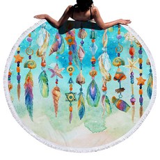 콩 K Items 多款圓形沙灘巾 A, 4, 1個