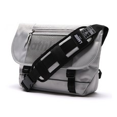 Lemain 聚酯纖維 600D 動感郵差包, 淺灰色