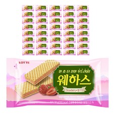 LOTTE 樂天 威化夾心酥 草莓口味, 50g, 40包