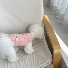 MAGDOG 狗狗寶寶圓點無袖背心, 粉紅色