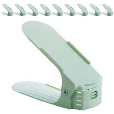 Kong 3段可調式雙層加厚收納鞋架 薄荷色, 10個