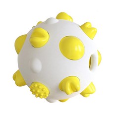 PASTEL PET 寵物狗潔牙玩具球 80*80mm, 黃色的, 1個