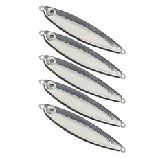 Royal Fish 鍍鉻金屬鐵板 小鯷魚型路亞 5入, 銀色, 30g, 5個