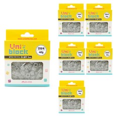 유니아트 4000 유니블럭 40g x 6p, 연회색